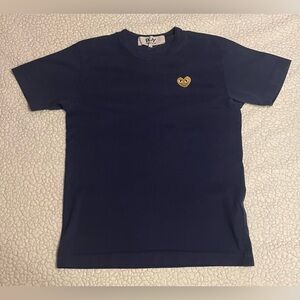 Comme des Garcons PLAY Play Gold Heart slim tee shirt - SIZE L